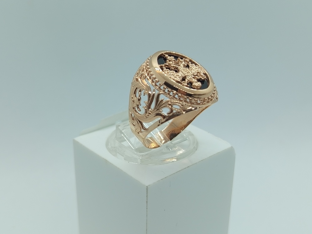 1020027 КОЛЬЦО ПЕЧАТКА с камнем (Au 585)