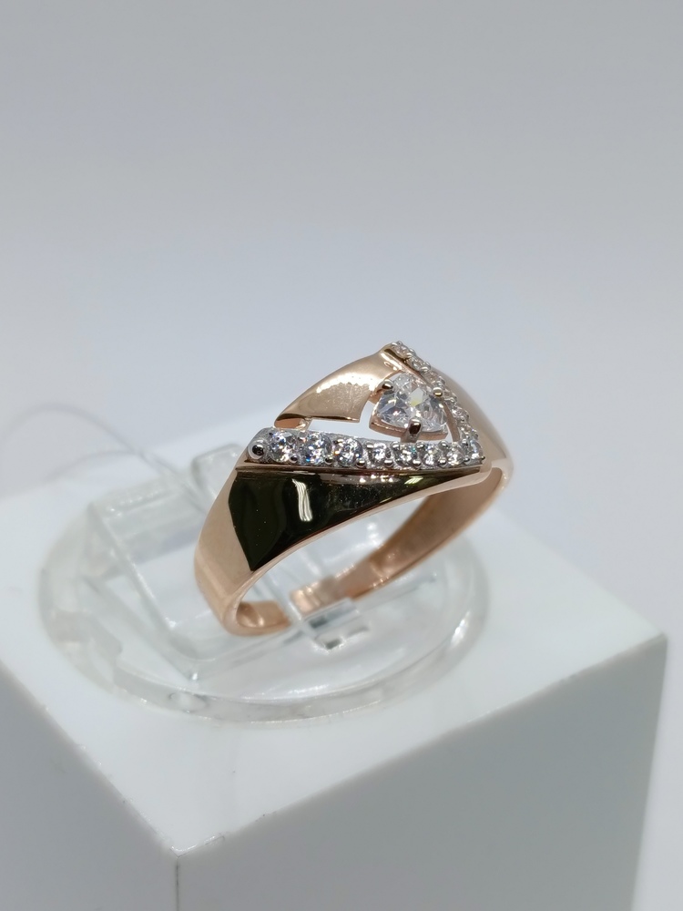 КОЛЬЦО С КАМНЯМИ (Au 585)