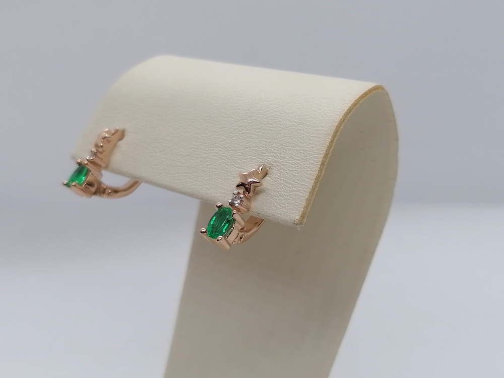 СЕРЬГИ С КАМНЯМИ (Au 585)