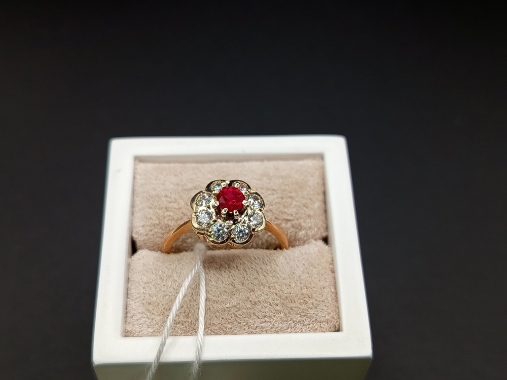 КОЛКМИ585 КОЛЬЦО С КАМНЯМИ (Au 585)