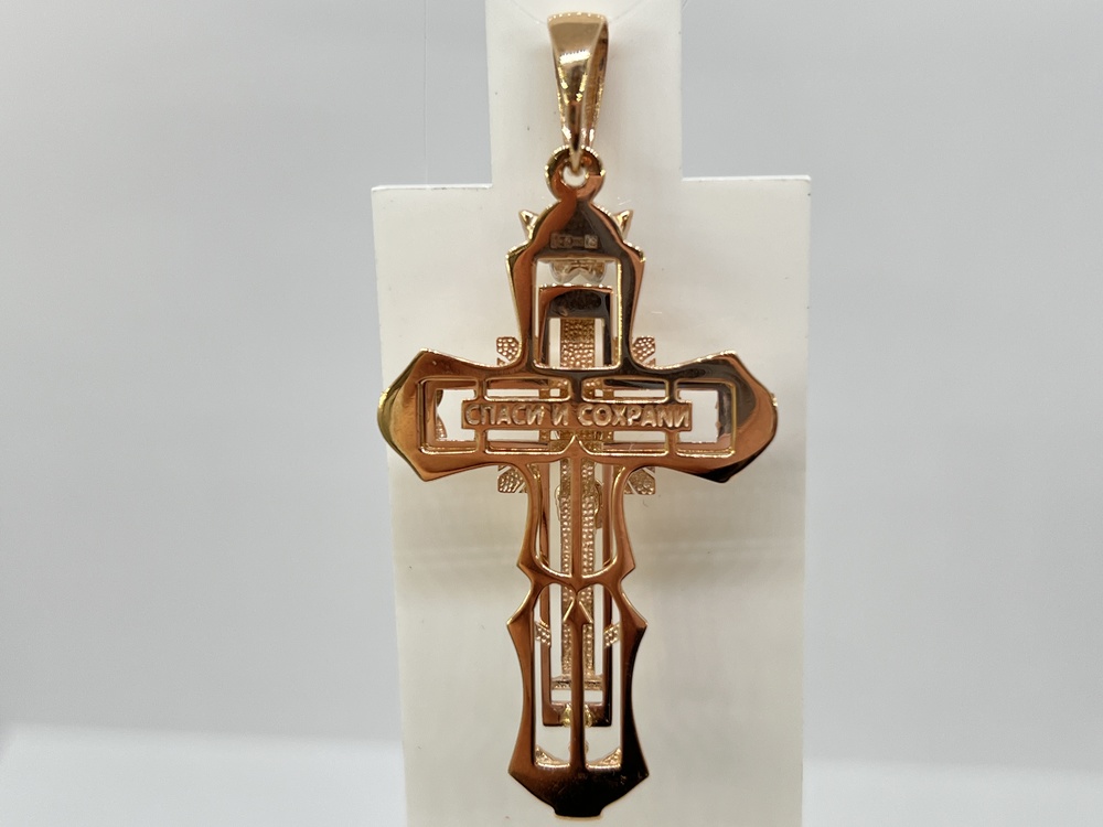 810-00371-10-00-00-00 ПОДВЕСКА КРЕСТ без камня (Au 585)