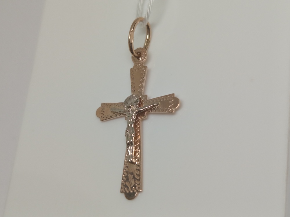 ПОДКБК585 ПОДВЕСКА КРЕСТ БЕЗ КАМНЯ (Au 585)