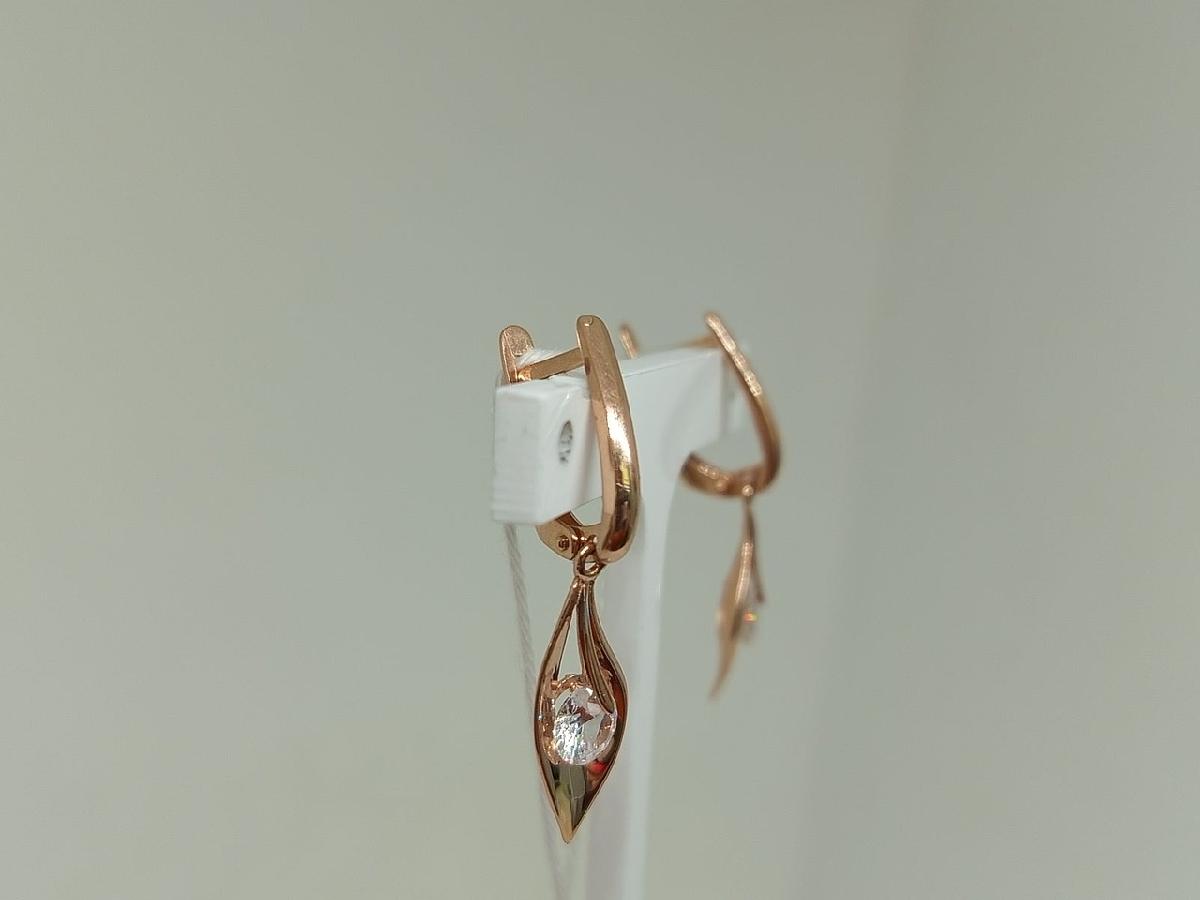 СЕРЬГИ С КАМНЕМ (Au 585)