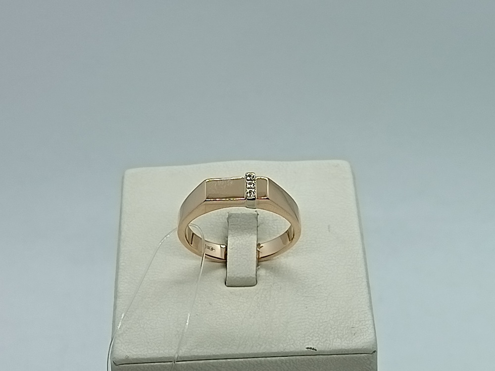 КОЛЬЦО ПЕЧАТКА с камнями (Au 585)