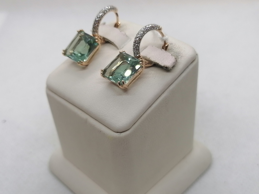 СКМИ585 СЕРЬГИ С КАМНЯМИ (Au 585)