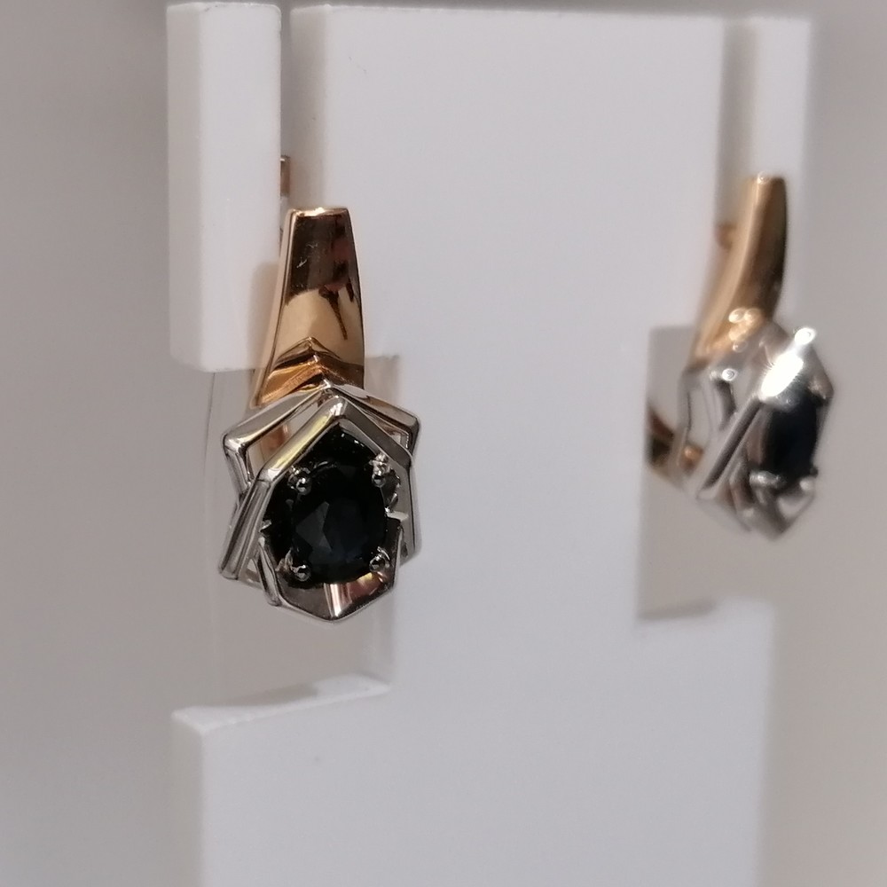 СЕРЬГИ САПФИР (Au 585)