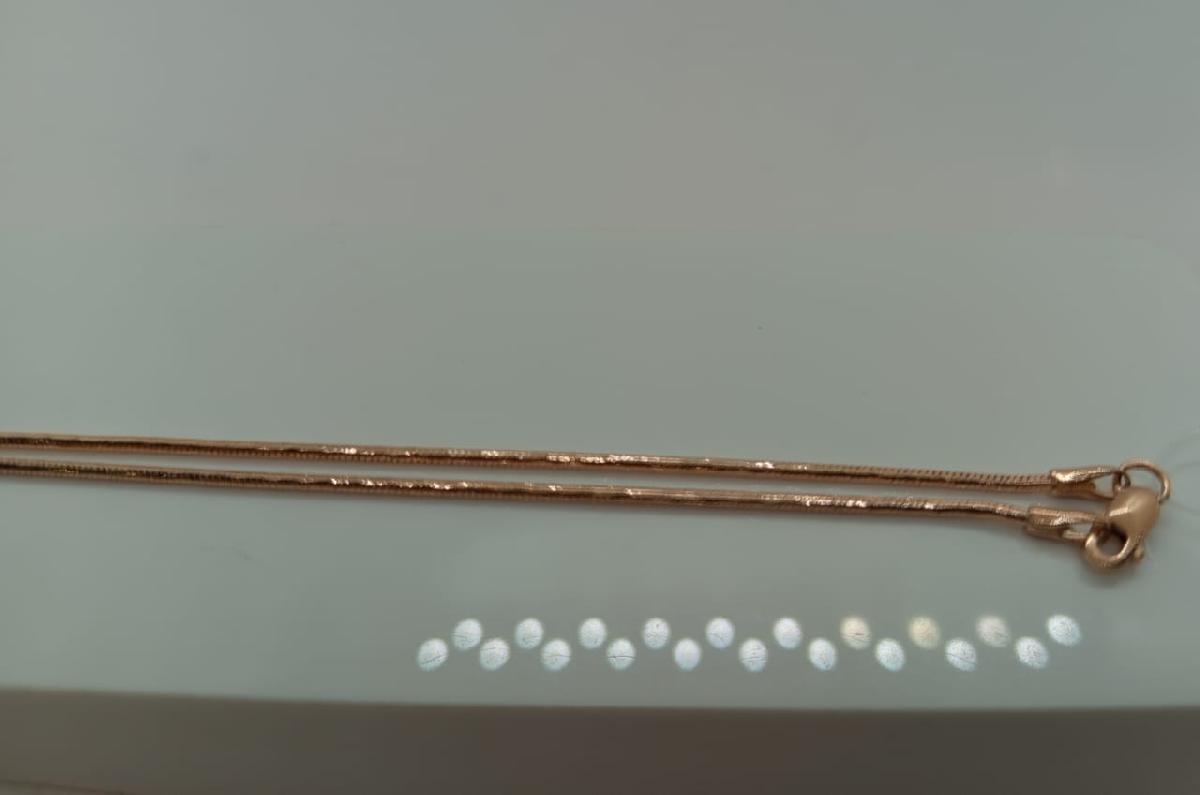 НЦ 12-078 ЦЕПЬ ПОЛНОВЕСНАЯ Жгут(снейк) (Au 585)