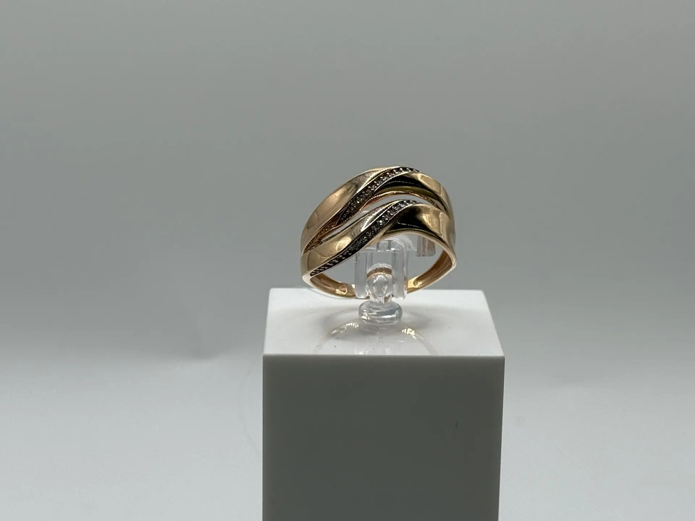 КОЛЬЦО С КАМНЯМИ (Au 585)