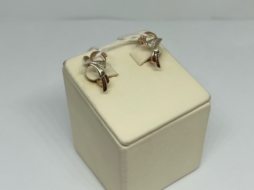 СБКМ585 СЕРЬГИ БЕЗ КАМНЯ (Au 585)