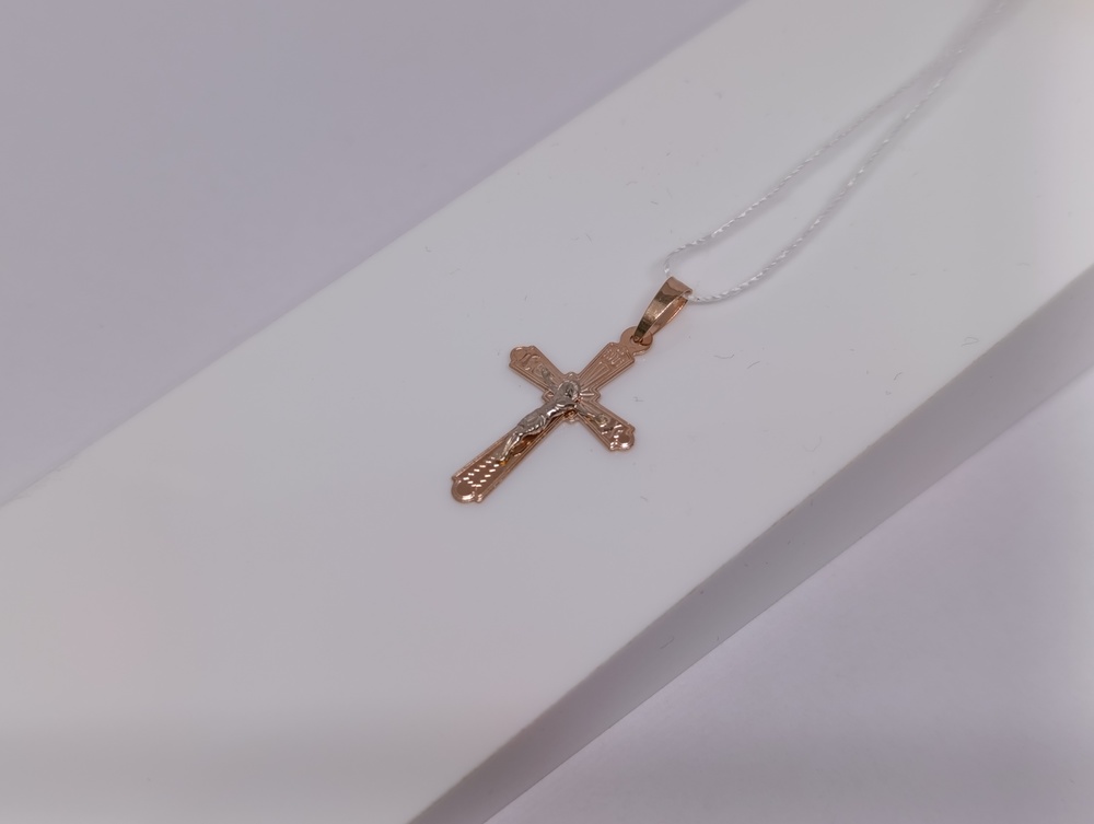 102-ИХ-22.23-12 ПОДВЕСКА КРЕСТ (Au 585)