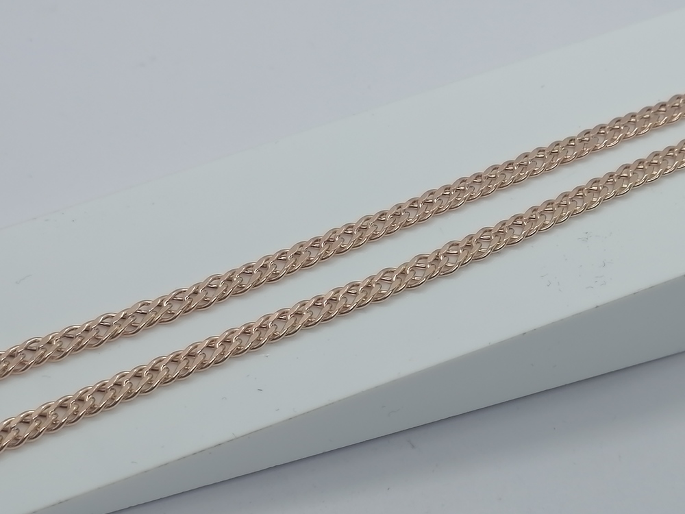 8080154П-55 ЦЕПЬ ПУСТОТЕЛАЯ Ромб двойной (Au 585)