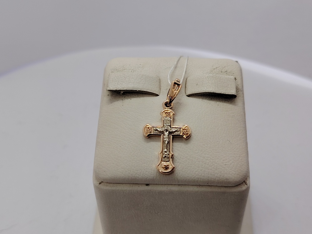 ПОДВЕСКА КРЕСТ БЕЗ КАМНЯ (Au 585)