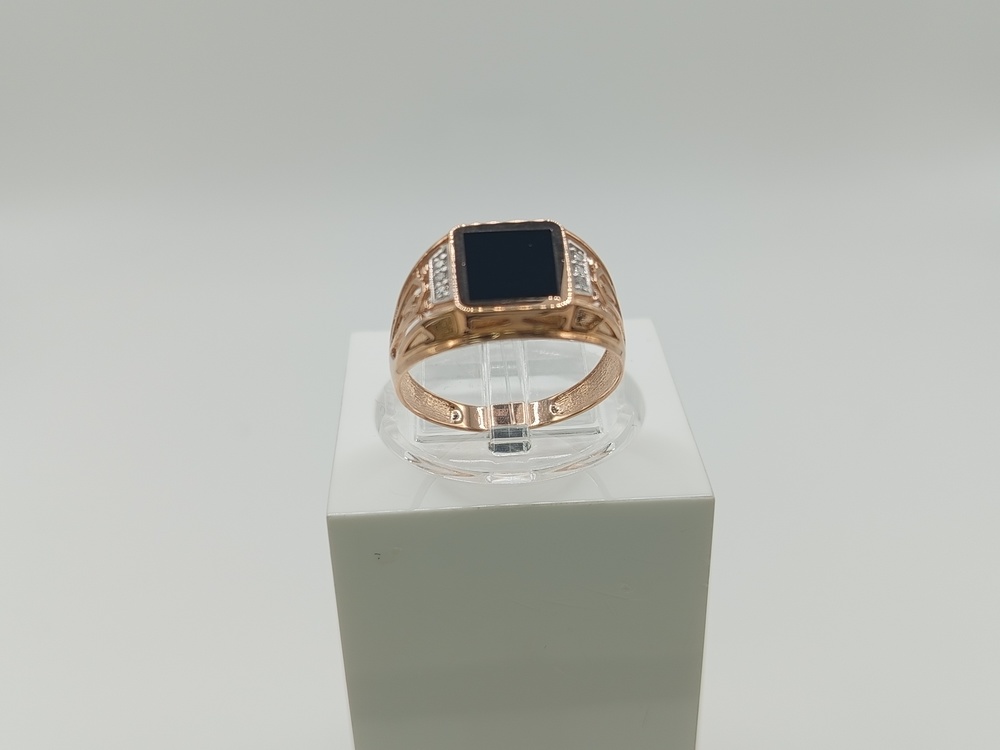 КОЛЬЦО ПЕЧАТКА с камнями (Au 585)