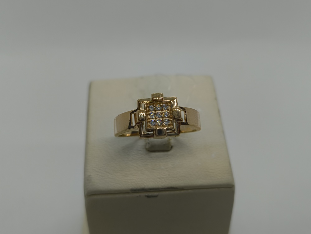 КОЛЬЦО С КАМНЯМИ (Au 585)