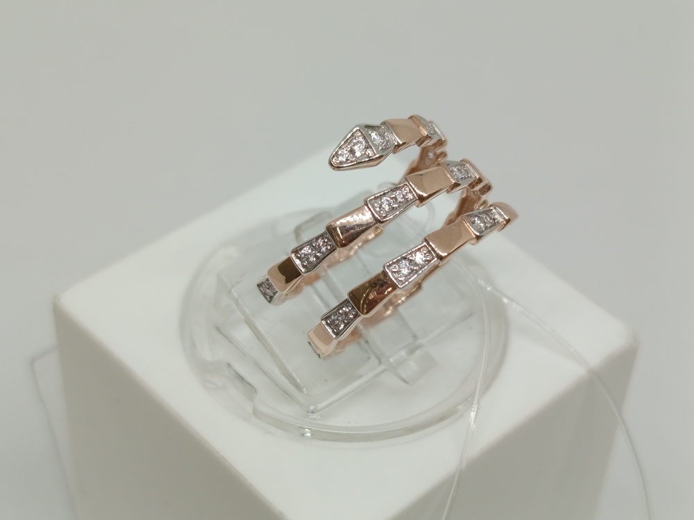 КОЛЬЦО С КАМНЯМИ (Au 585)