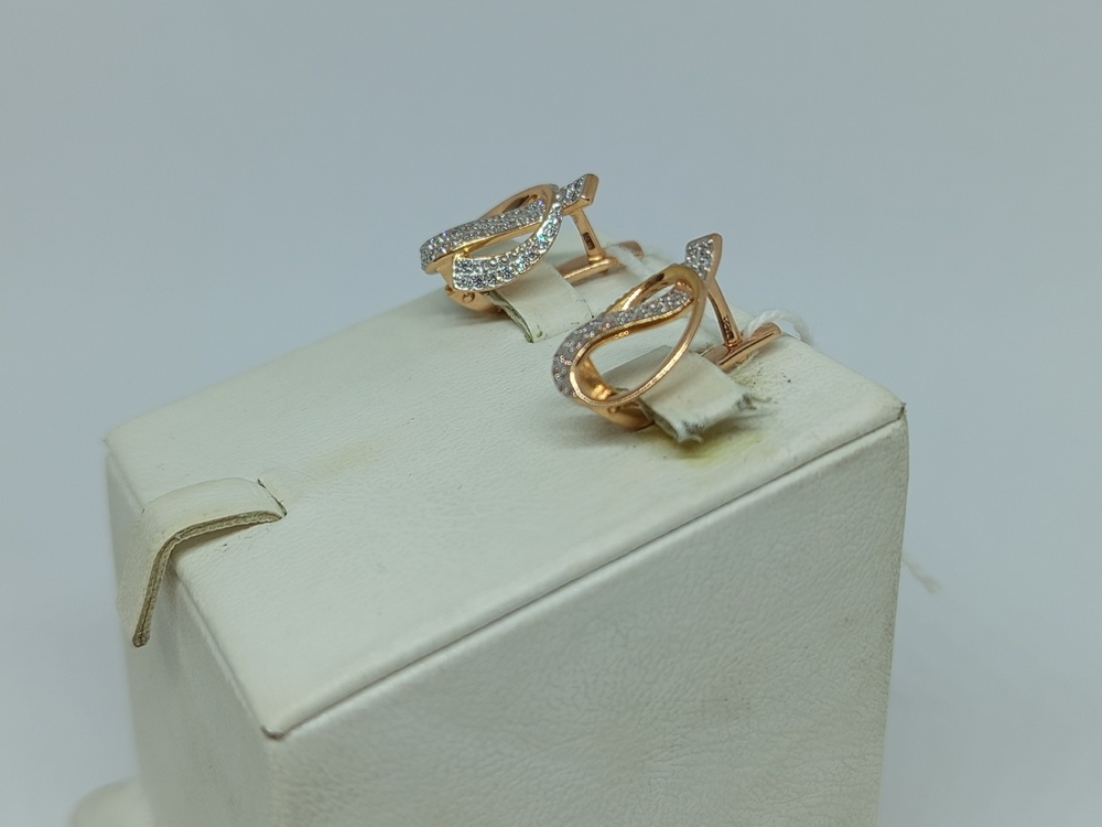 СКМИ585 СЕРЬГИ С КАМНЯМИ (Au 585)