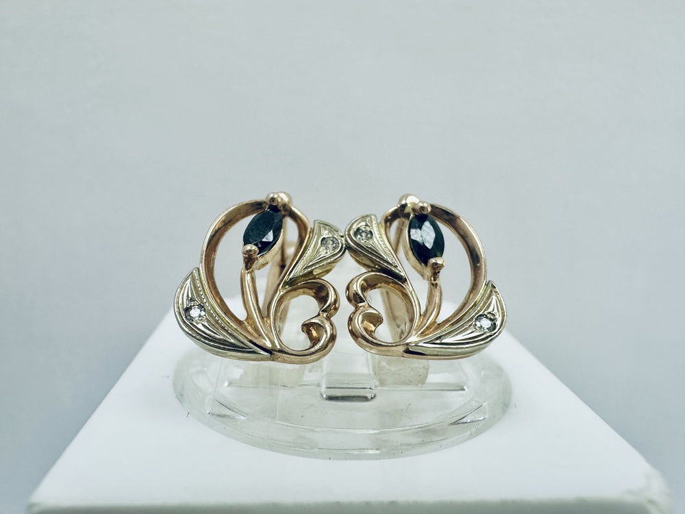 СЕРЬГИ С КАМНЯМИ (Au 585)