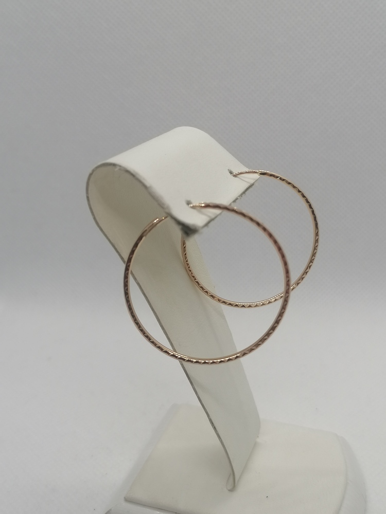 СЕРЬГИ КОНГО Рифленые (Au 585)