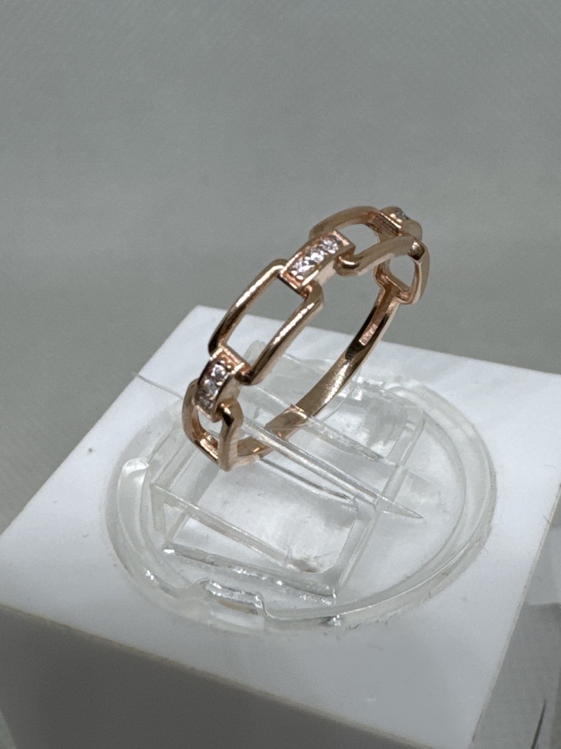 КОЛЬЦО С КАМНЯМИ (Au 585)