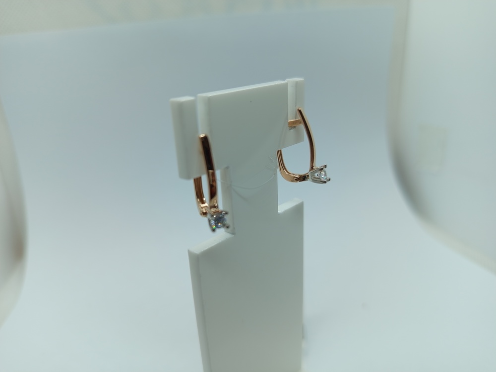 СЕРЬГИ С КАМНЕМ (Au 585)