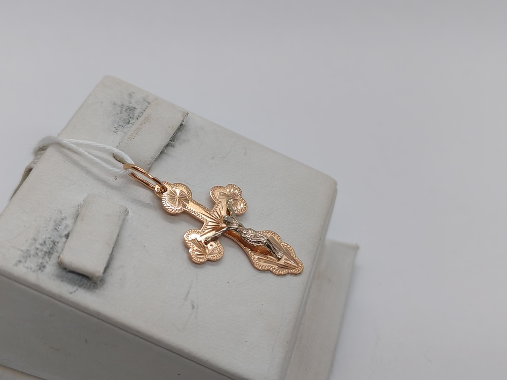 ПОДВЕСКА КРЕСТ БЕЗ КАМНЯ (Au 585)