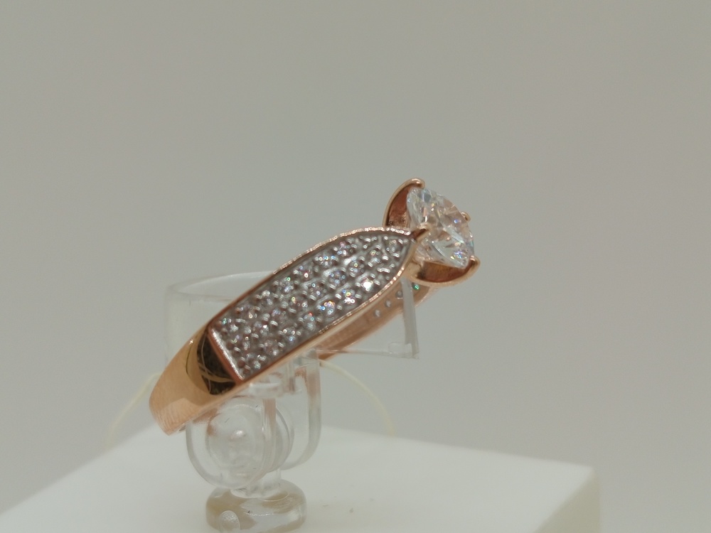 019472 КОЛЬЦО С КАМНЯМИ (Au 585)