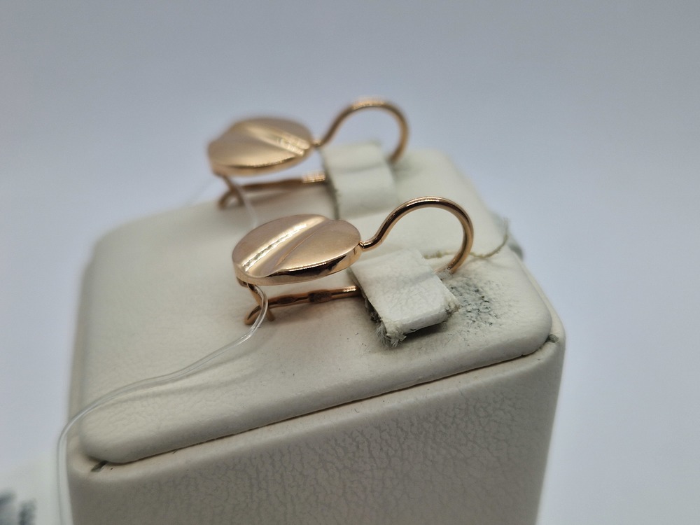 СЕРЬГИ ПЕТЕЛЬКА без камня (Au 585)