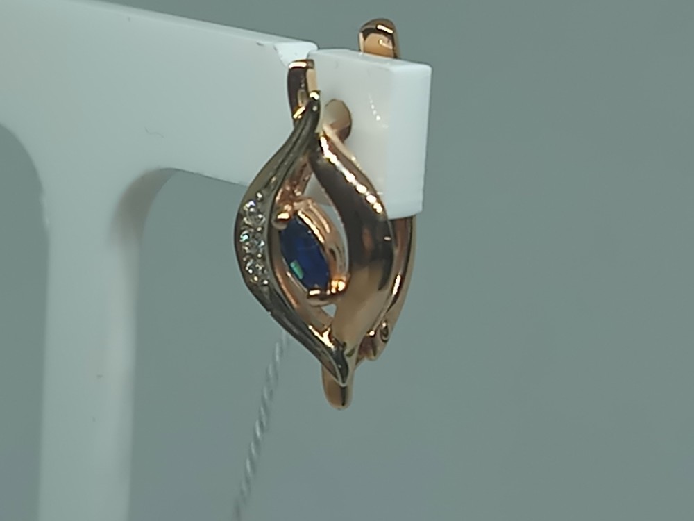 СКМИ585 СЕРЬГИ С КАМНЯМИ (Au 585)