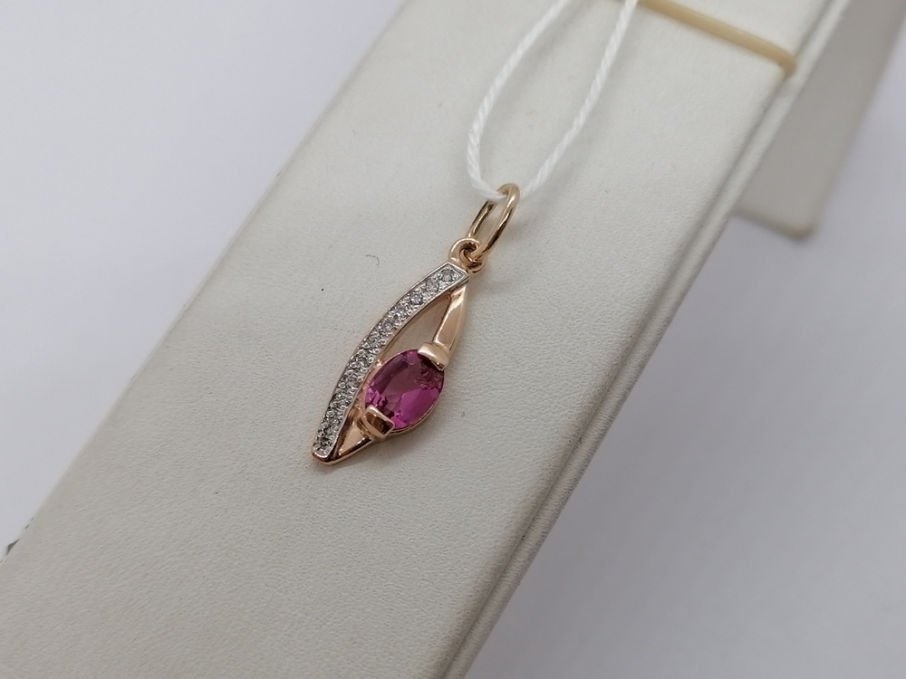 ПОДКМИ585 ПОДВЕСКА С КАМНЯМИ (Au 585)