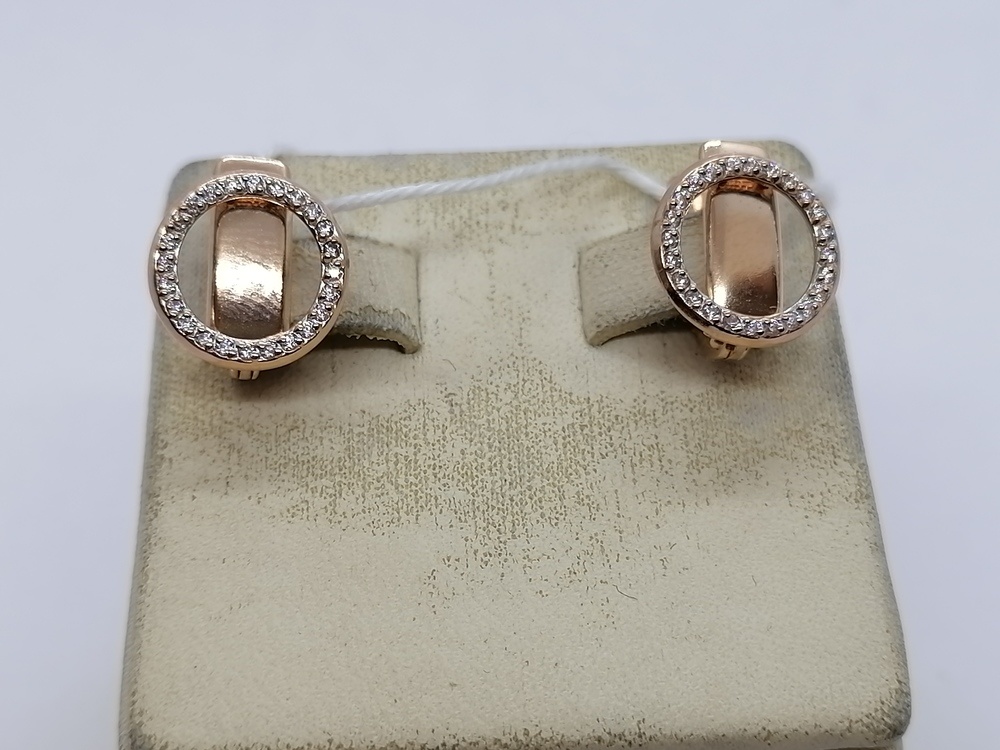 СКМИ585 СЕРЬГИ С КАМНЯМИ (Au 585)