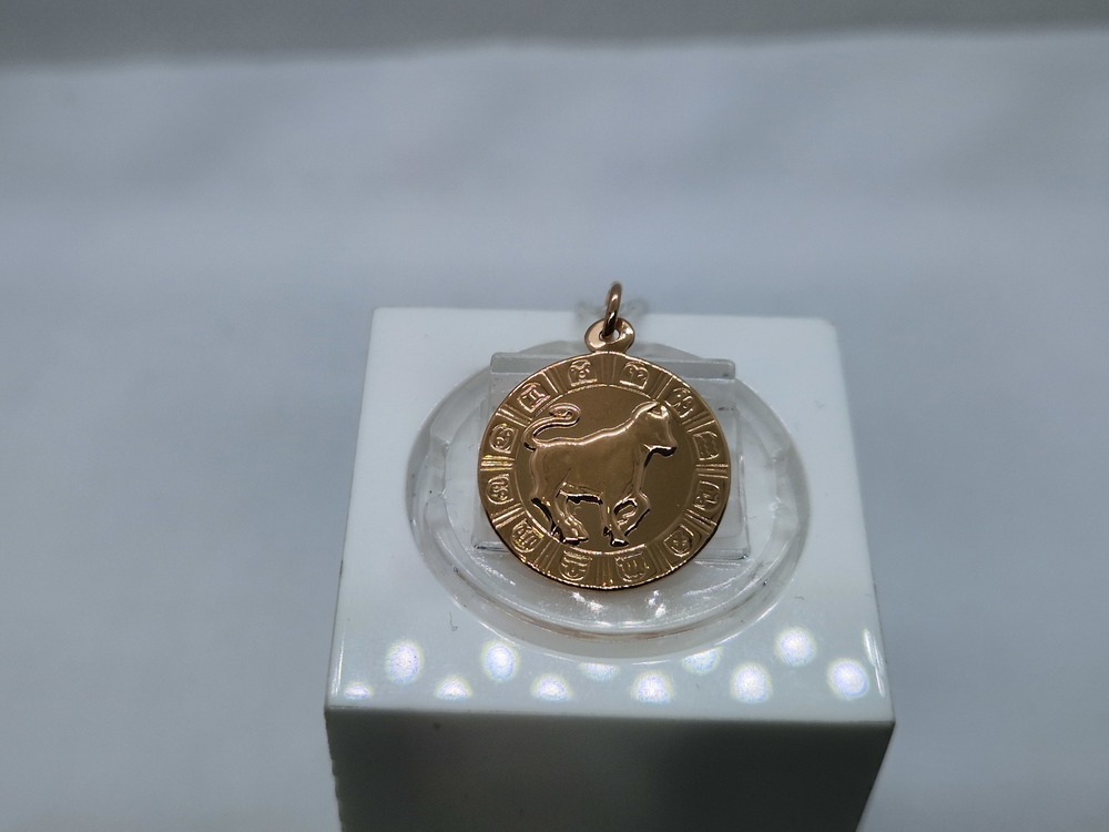 ПОДЗЗТ585 ПОДВЕСКА ЗНАК ЗОДИАКА ТЕЛЕЦ (Au 585)