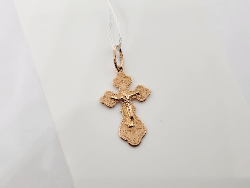 ПОДКБК585 ПОДВЕСКА КРЕСТ БЕЗ КАМНЯ (Au 585)