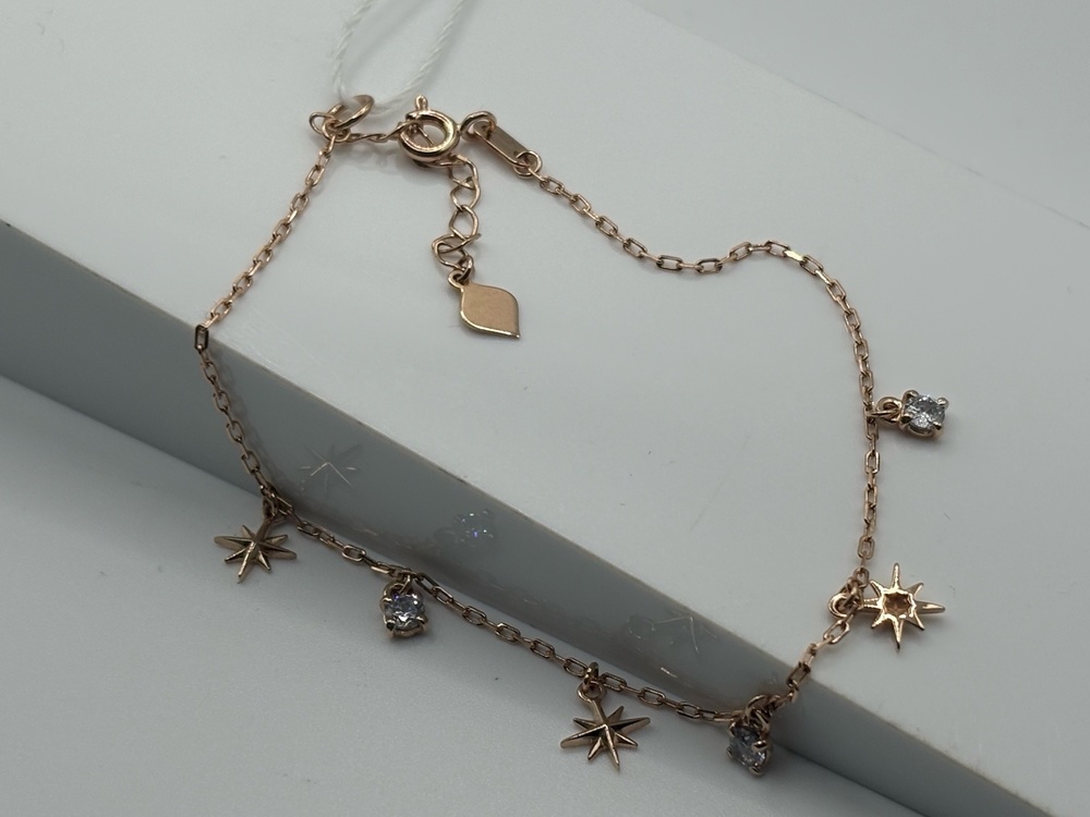 Б585 БРАСЛЕТ С КАМНЯМИ (Au 585)