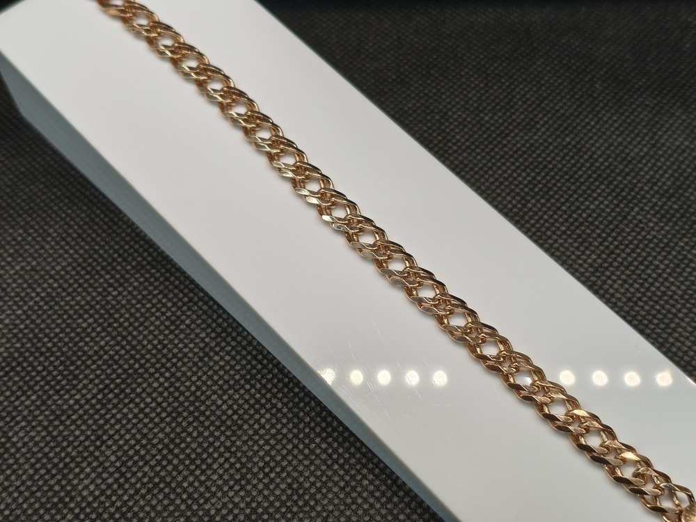 БРАСЛЕТ ПОЛНОВЕСНЫЙ Ромб двойной Au 585