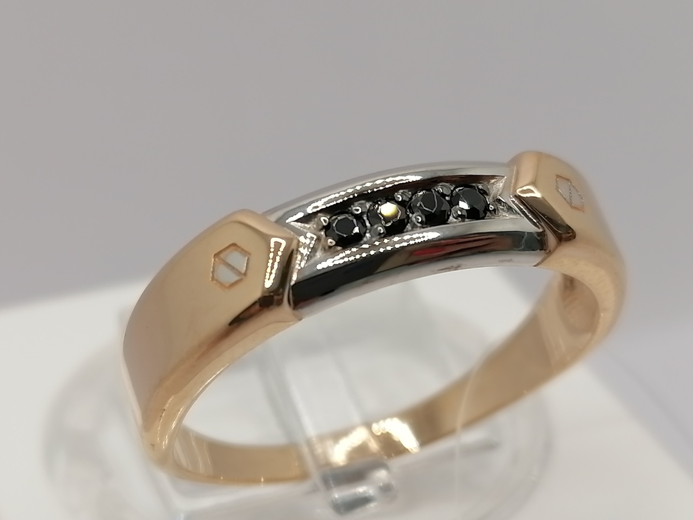 КОЛЬЦО С КАМНЯМИ (Au 585)