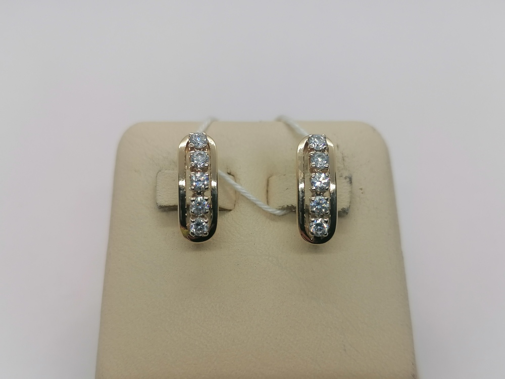 СКМИ585 СЕРЬГИ С КАМНЯМИ (Au 585)