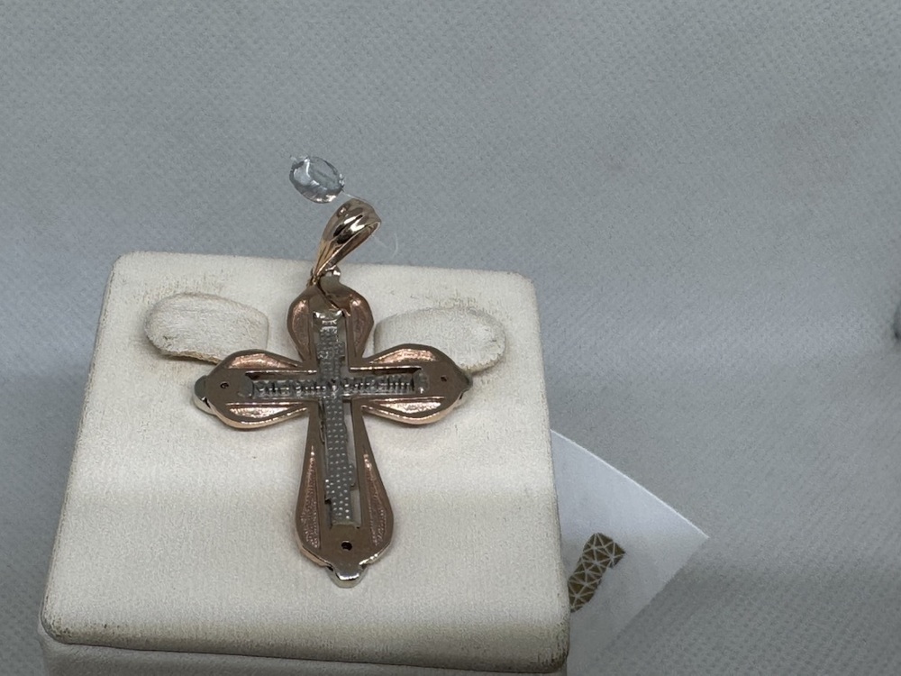 ПОДВЕСКА КРЕСТ с камнями (Au 585)