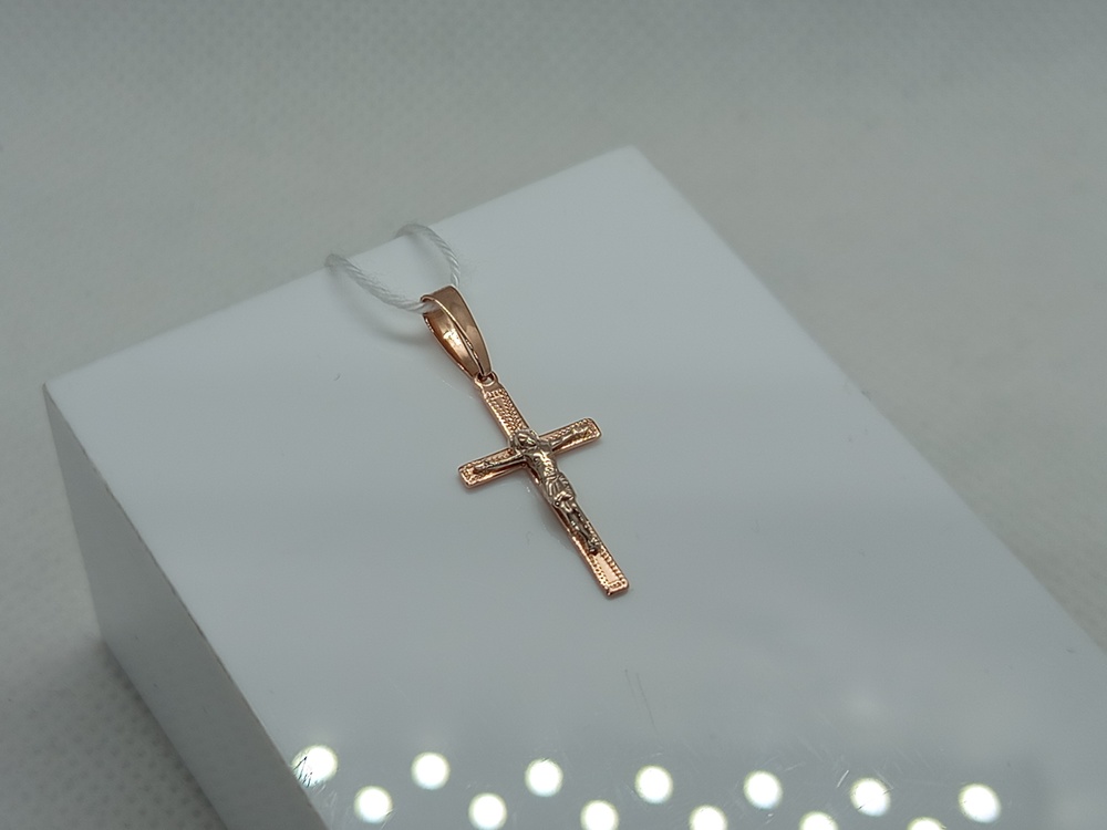 ПОДКБК585 ПОДВЕСКА КРЕСТ БЕЗ КАМНЯ (Au 585)