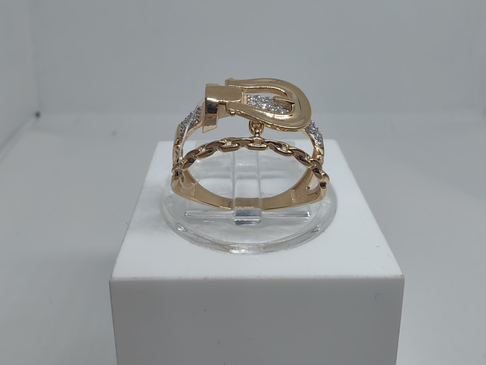 КОЛЬЦО С КАМНЯМИ (Au 585)