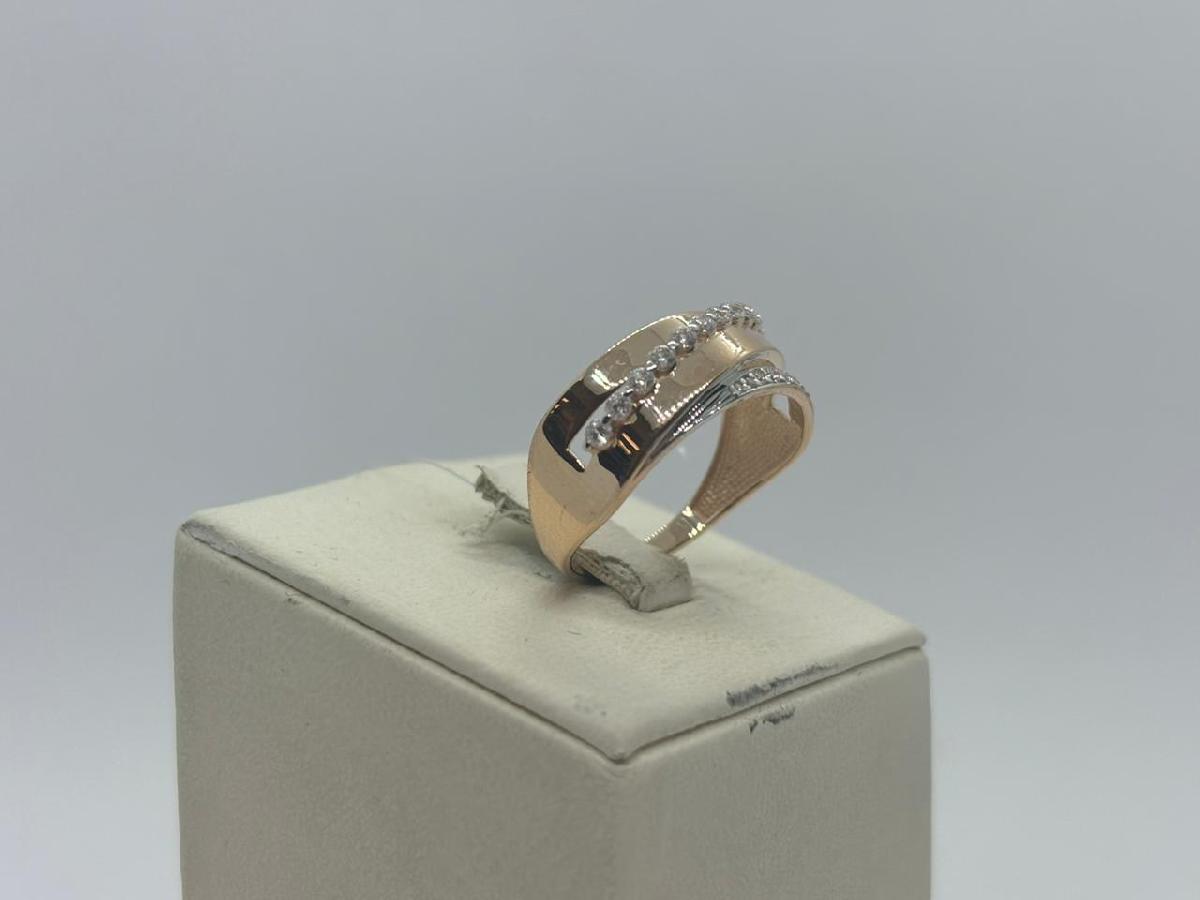 КОЛЬЦО С КАМНЯМИ (Au 585)