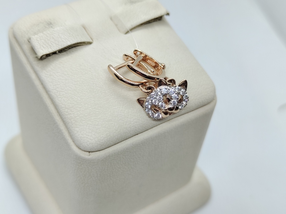 СЕРЬГИ С КАМНЯМИ (Au 585)