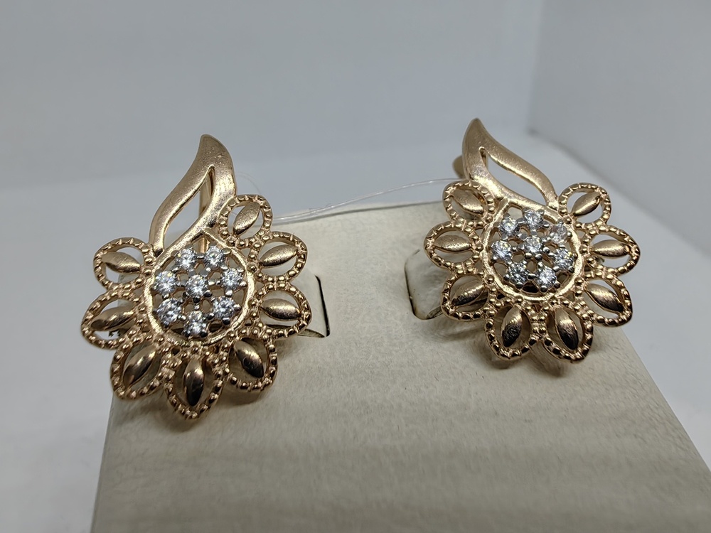 СЕРЬГИ С КАМНЯМИ (Au 585)