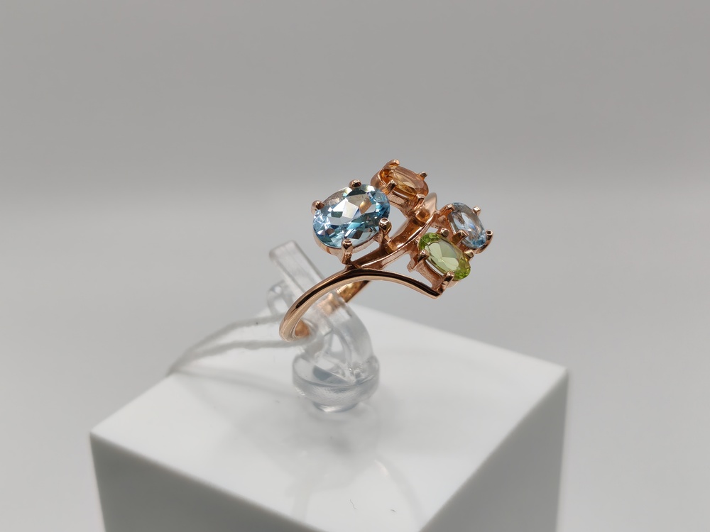 КОЛКМИ585 КОЛЬЦО С КАМНЯМИ (Au 585)