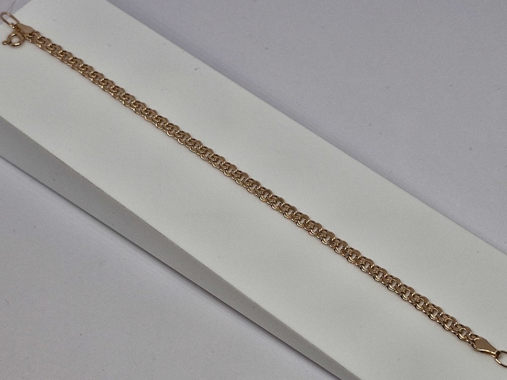 БРАСЛЕТ ПУСТОТЕЛЫЙ Бисмарк (Au 585)