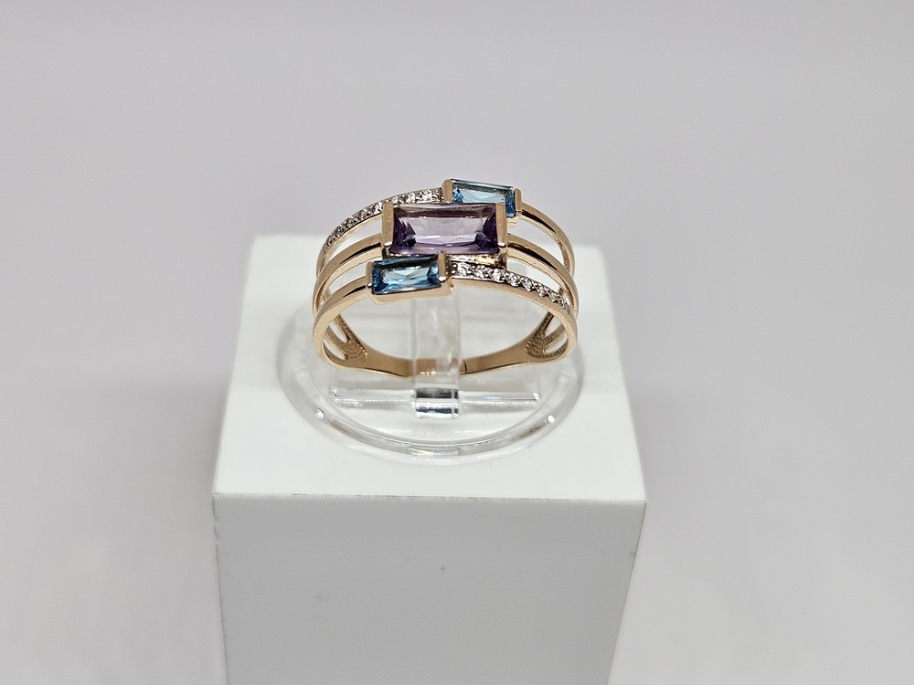 КОЛКМИ585 КОЛЬЦО С КАМНЯМИ (Au 585)