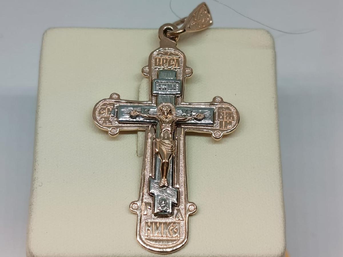 ПОДВЕСКА КРЕСТ без камня (Au 585)