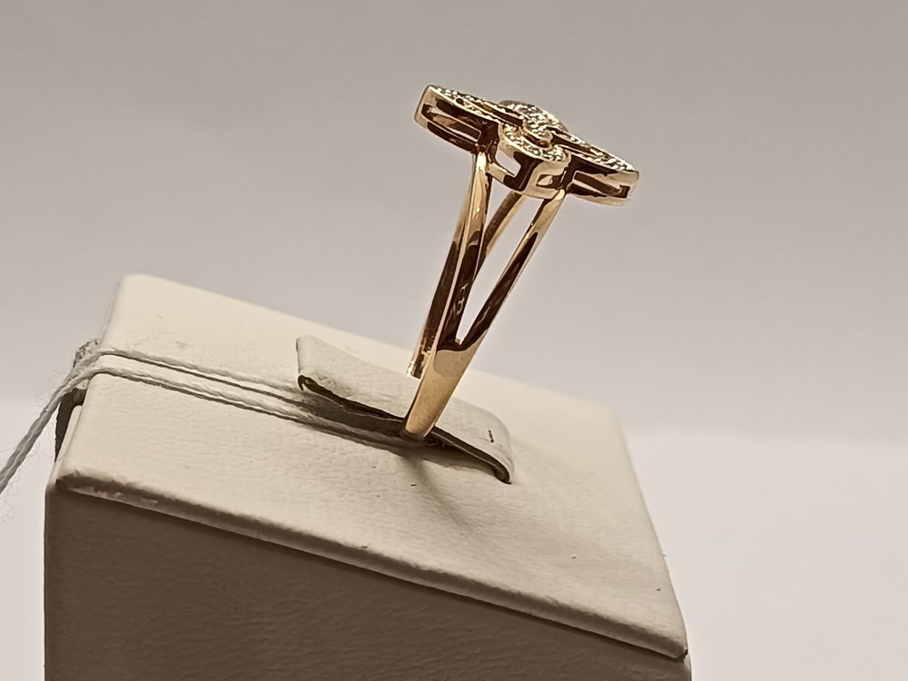 КОЛЬЦО С КАМНЯМИ (Au 585)