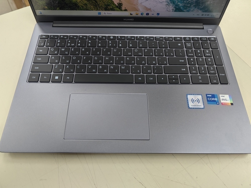 Ноутбук Huawei MateBook D16 RLEF-X; Core I7-12700H, Intel iris XE Graphics, 16 Гб, 512 GB, Нет