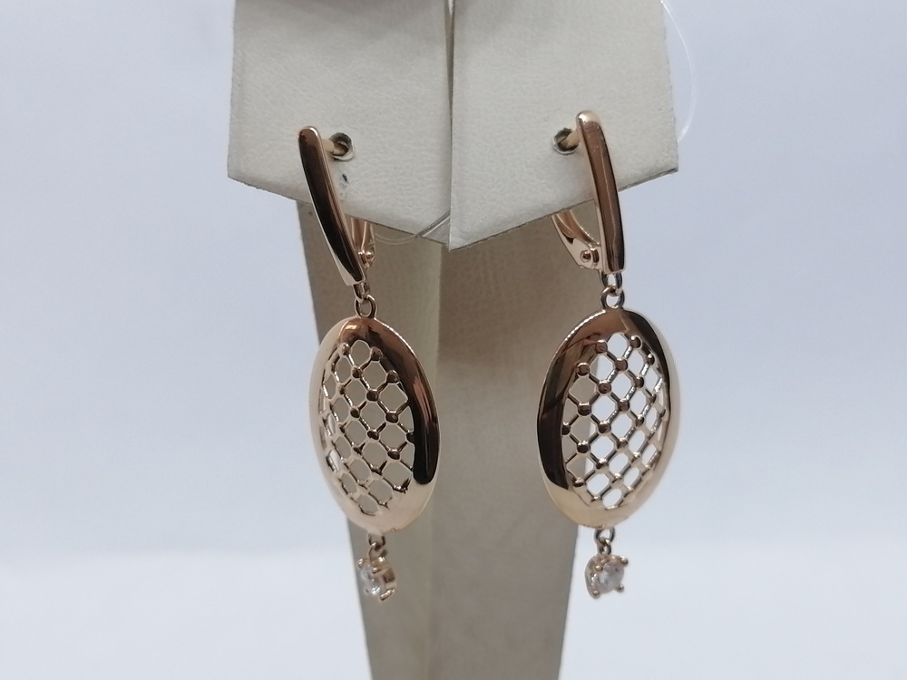 СЕРЬГИ С КАМНЕМ (Au 585)