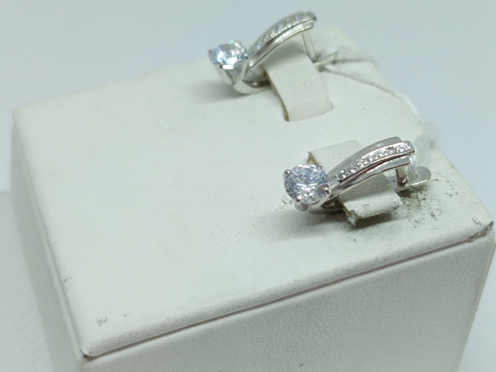 СКМИ585 СЕРЬГИ С КАМНЯМИ (Au 585)